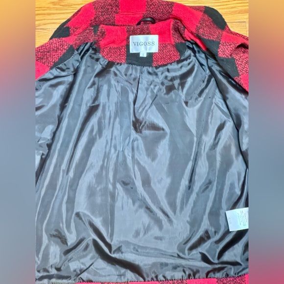 VIGOSS Buffalo Plaid Cropped Moto Jacket - Picture 6 of 7